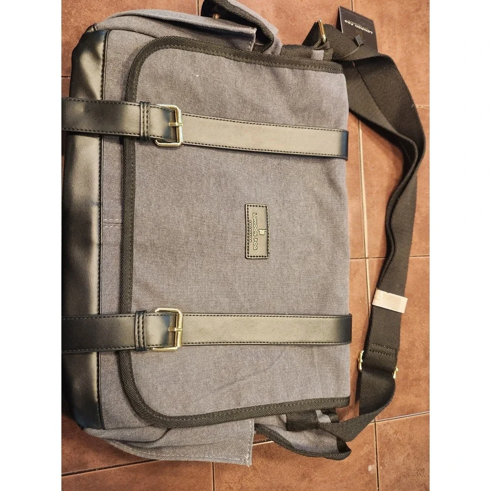 LONDON FOG CANVAS MESSENGER BAG 100TH ANNIV EDITION SHOULDER STRAP NEW W TAGS - Picture 4 of 11